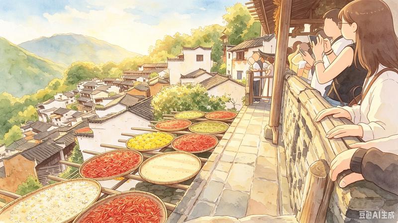 篁岭晒秋