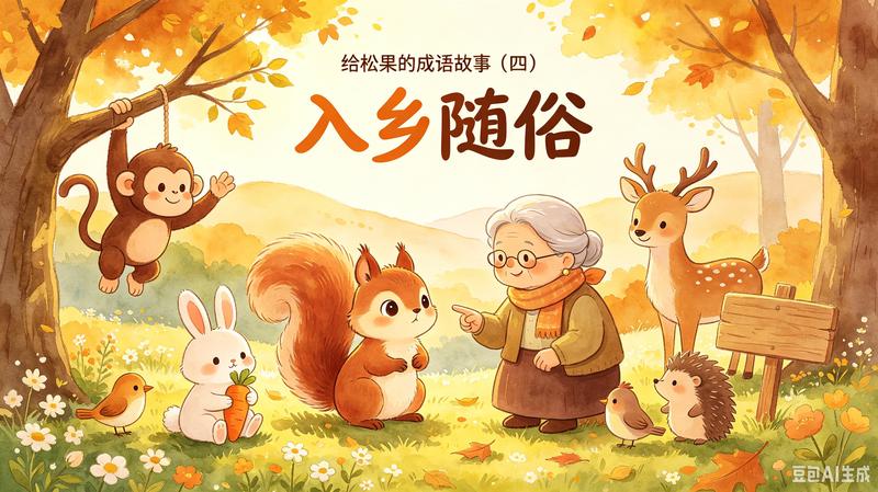 松果的成语故事（四）入乡随俗