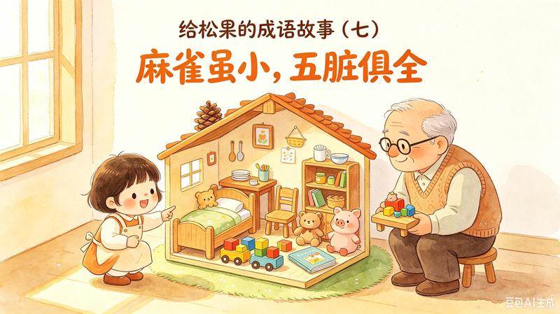 松果的成语故事（七）麻雀虽小，五脏俱全